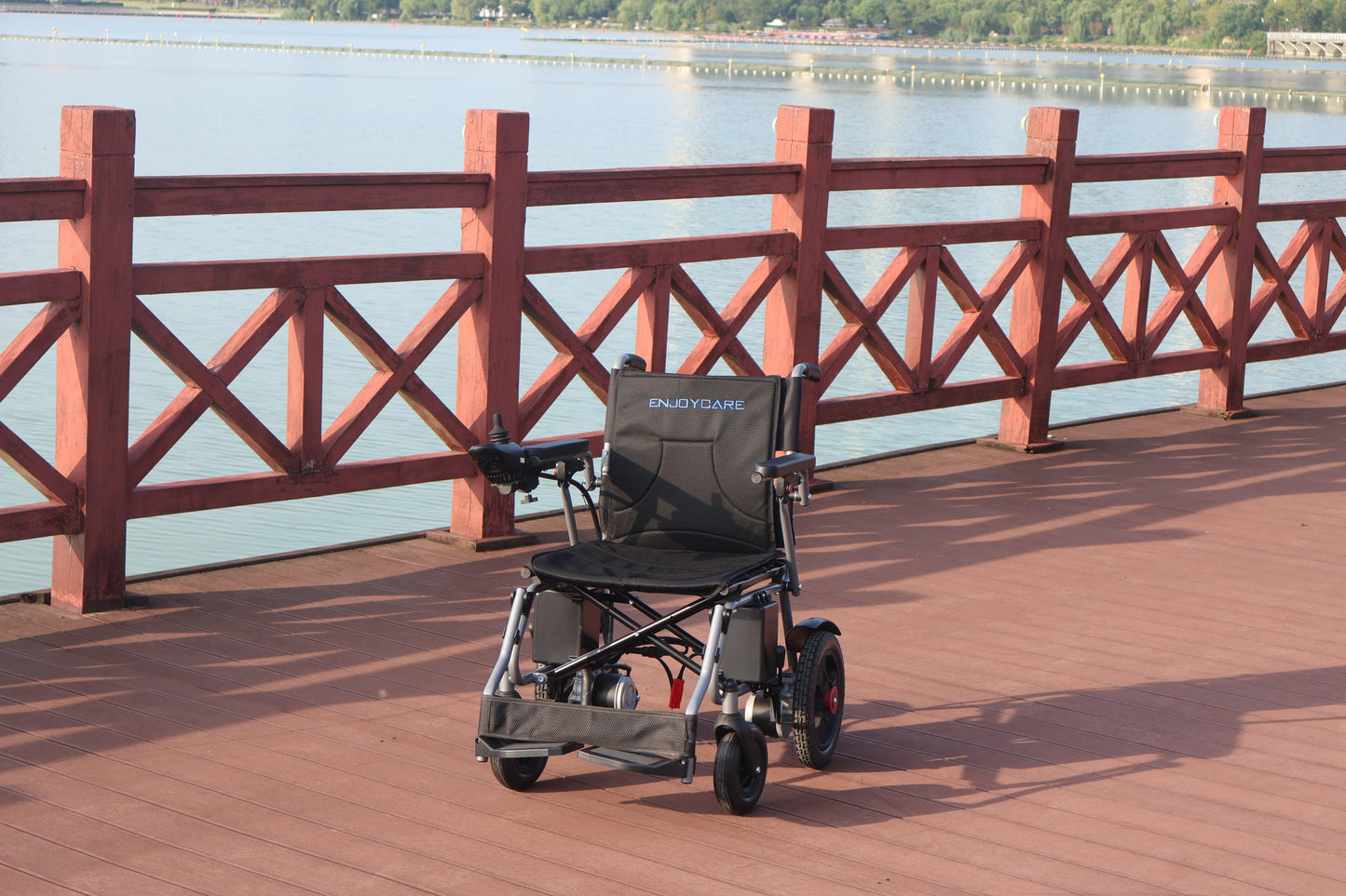 ENJOYCARE EPW63: 30kg Lightweight Folding Electric Wheelchair, 15km Range - COOL BABY