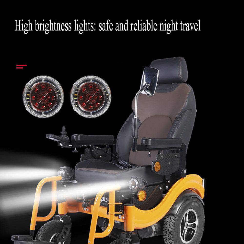 COOLBABY ZZR-S680 Electric Wheelchair 500W2Double Motor Width 48cm360° High Back Electric Wheelchair for The Elderly - COOL BABY