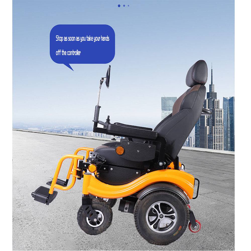 COOLBABY ZZR-S680 Electric Wheelchair 500W2Double Motor Width 48cm360° High Back Electric Wheelchair for The Elderly - COOL BABY